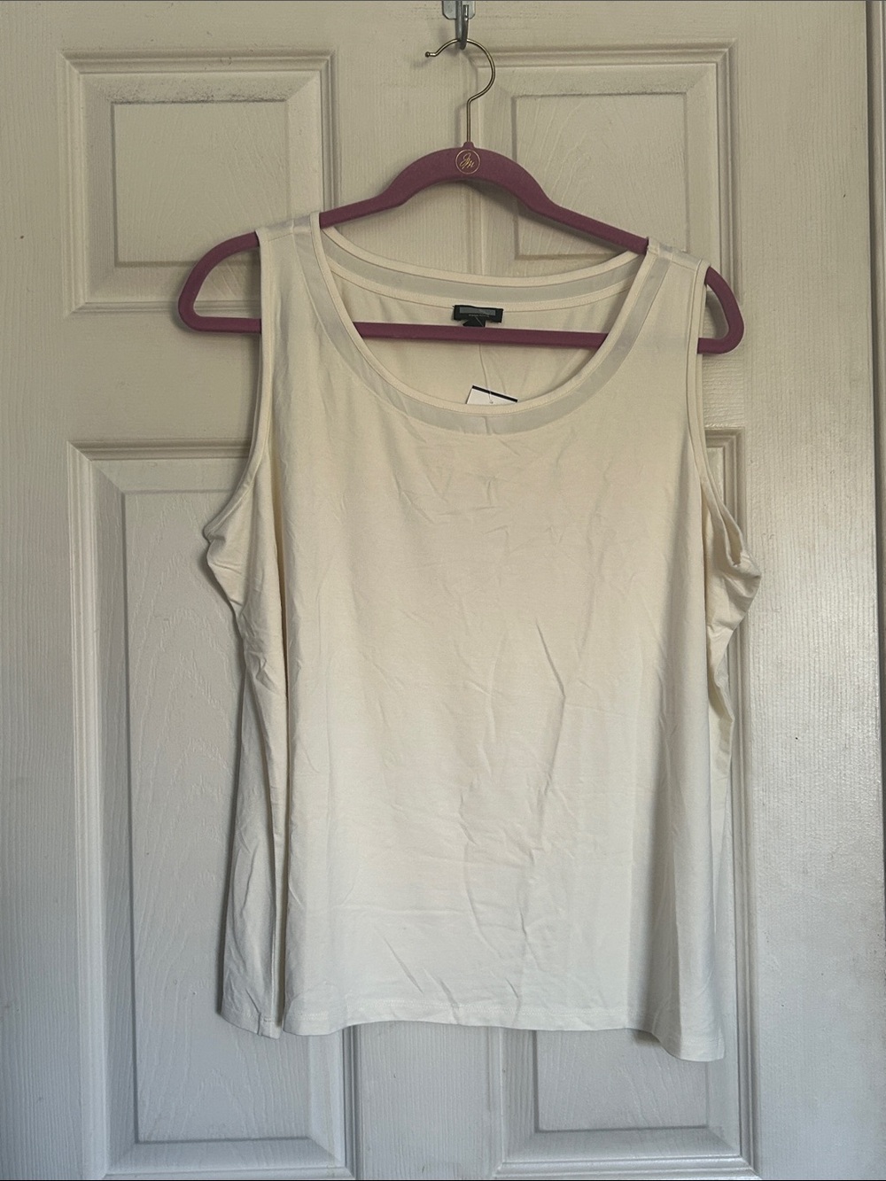 Talbots ivory color Jersey knit tank top size 2X petite